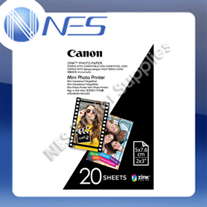 Canon Zink Mini Photo Printer Paper 2"x3" 20 Sheets Pack P/N:MPPP20